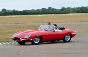 Classic Jaguar on track