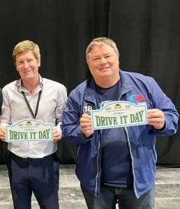 Mike Brewer and Drive it Day rally plate