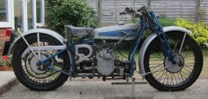 Photo of a 1931 Douglas - a slightly later model of a Douglas motorcycle which Freddie Dixon was known to use