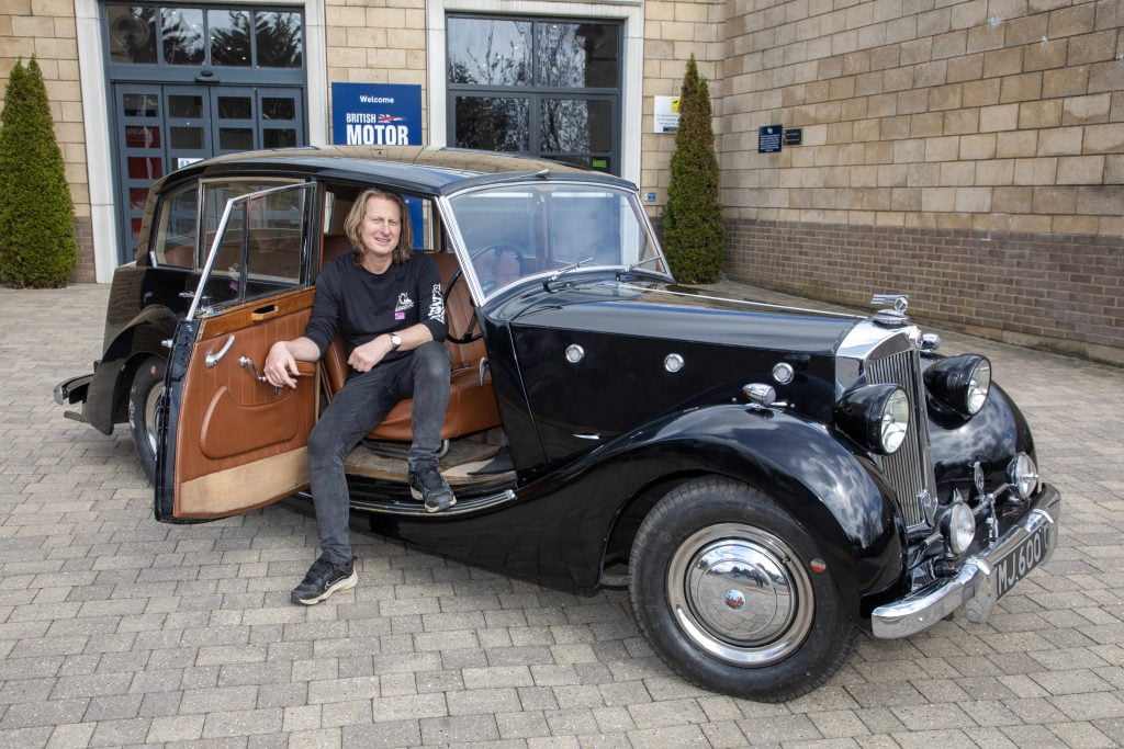 Jon and the Triumph Renown at the British Motor Museum 