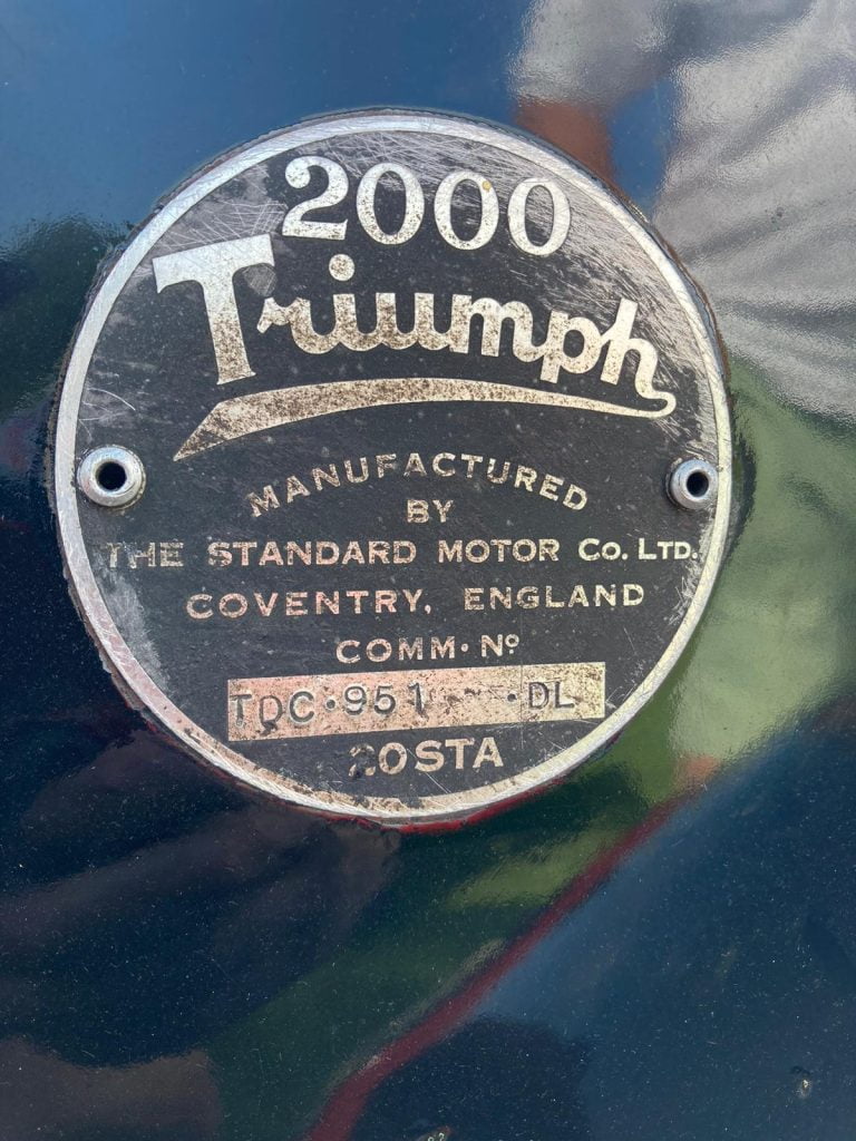 Triumph Renown chassis plate