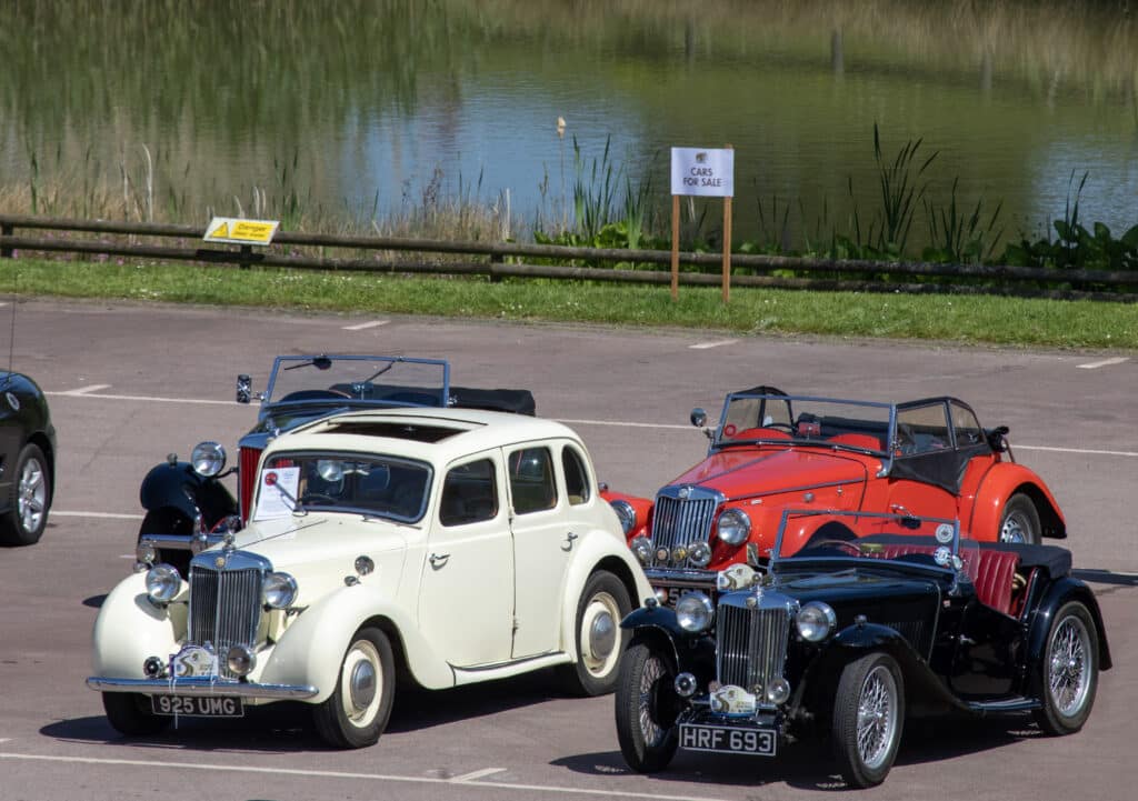 The MG TC Midget would eventually help to create the TD and TF shown in this image.