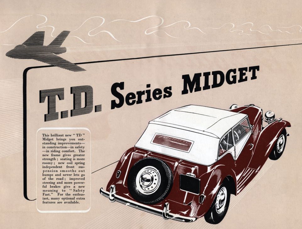 Excerpt from US Sales brochure for the MG TD